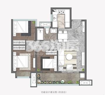 中南宸悦高层87㎡户型图