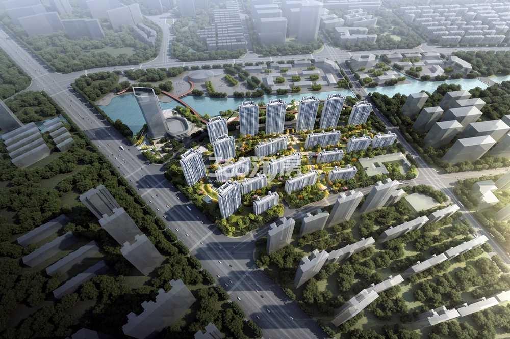 大华公园城市鸟瞰图