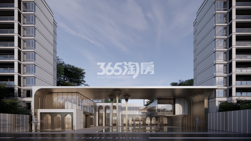 熙悦滨湖湾小区大门效果图
